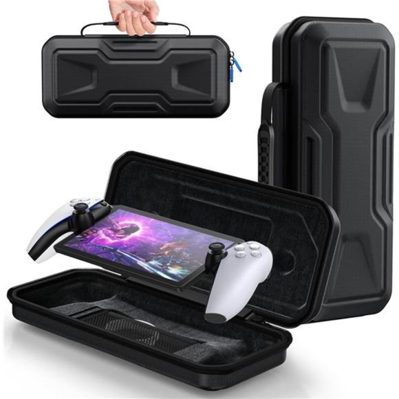 Carrying Case, Protective Hard Shell Portable Travel Carry Handbag - Black - Picture 1 of 7